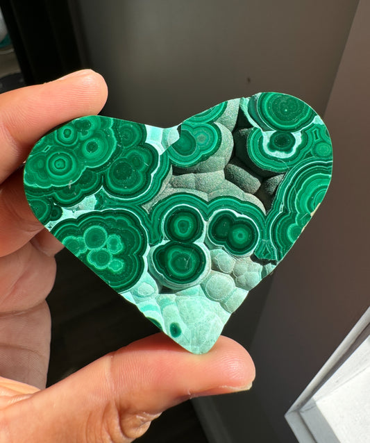 Malachite Chrysocolla Heart