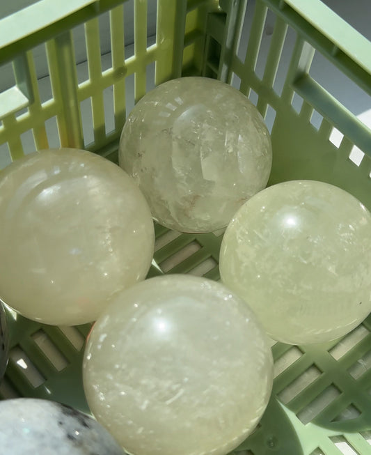 Honey Calcite Sphere