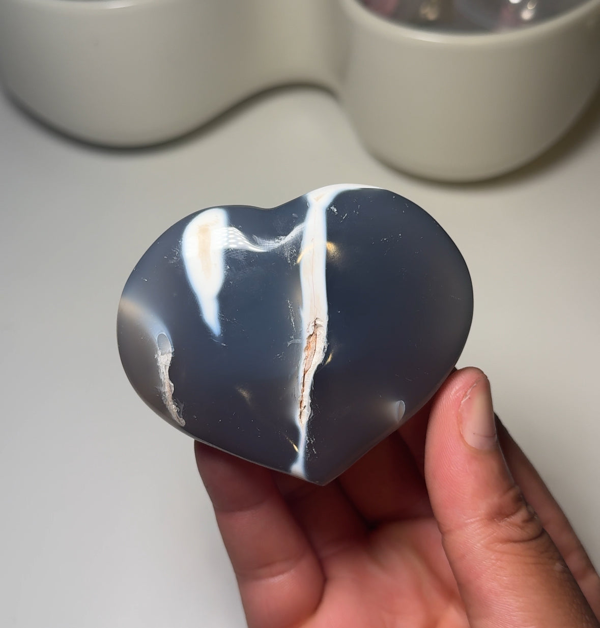 Orca Agate Heart