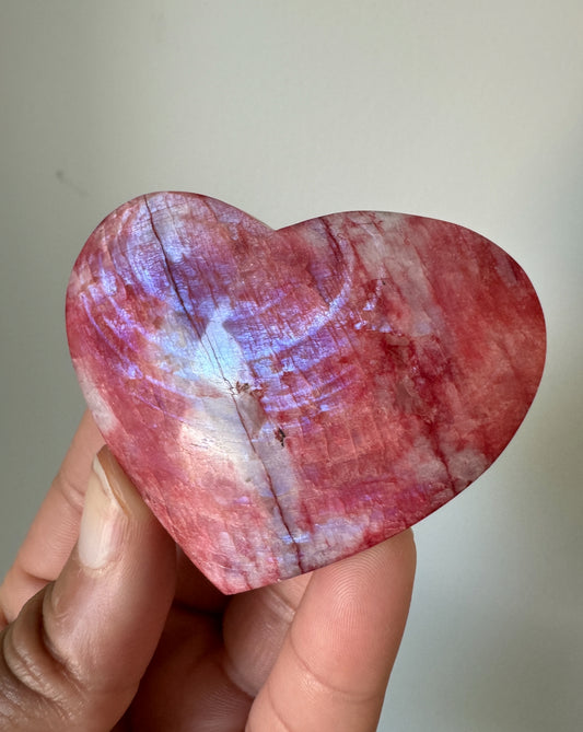 Red Moonstone Heart