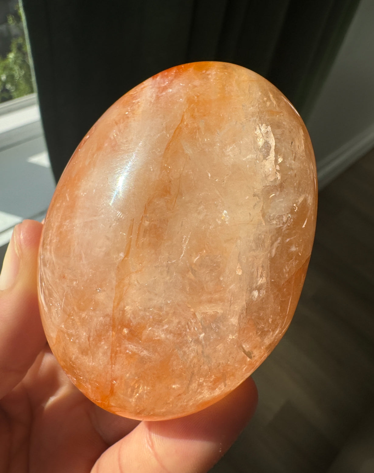 Fire Quartz Palmstone