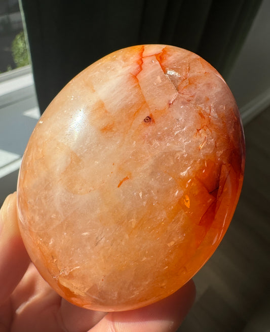 Fire Quartz Palmstone