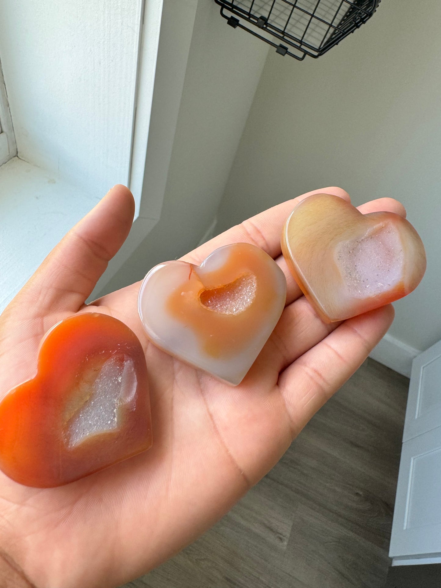 Carnelian Druzy Heart