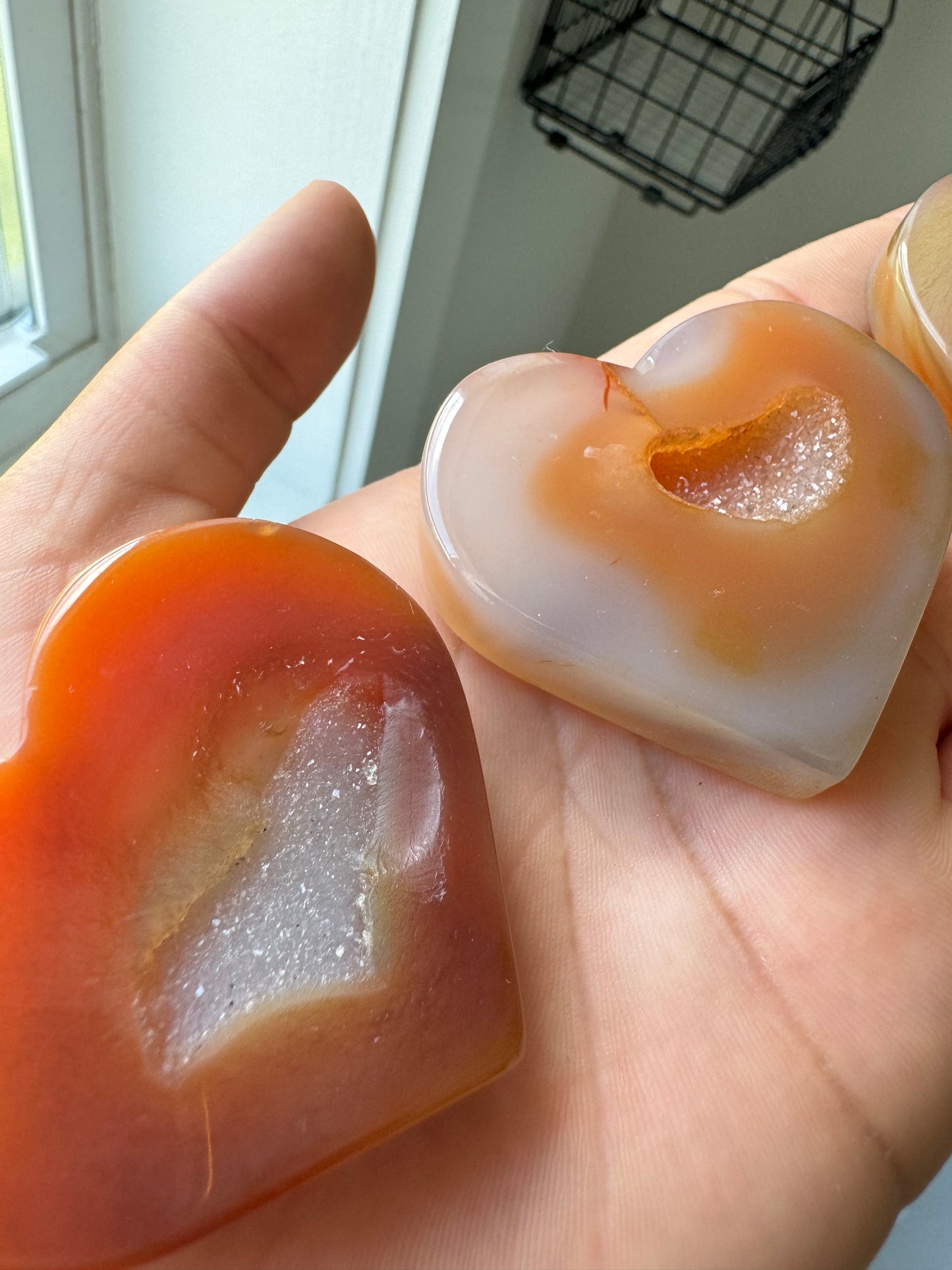 Carnelian Druzy Heart