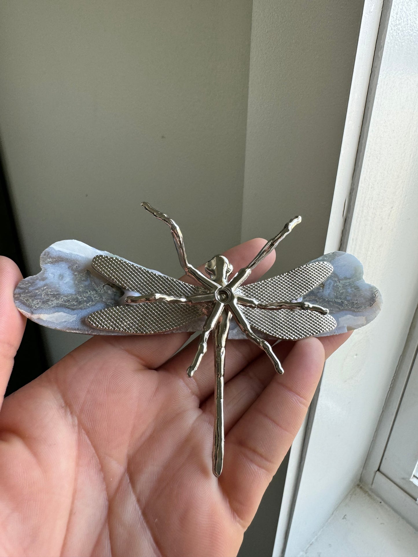 Moss Agate Dragonfly