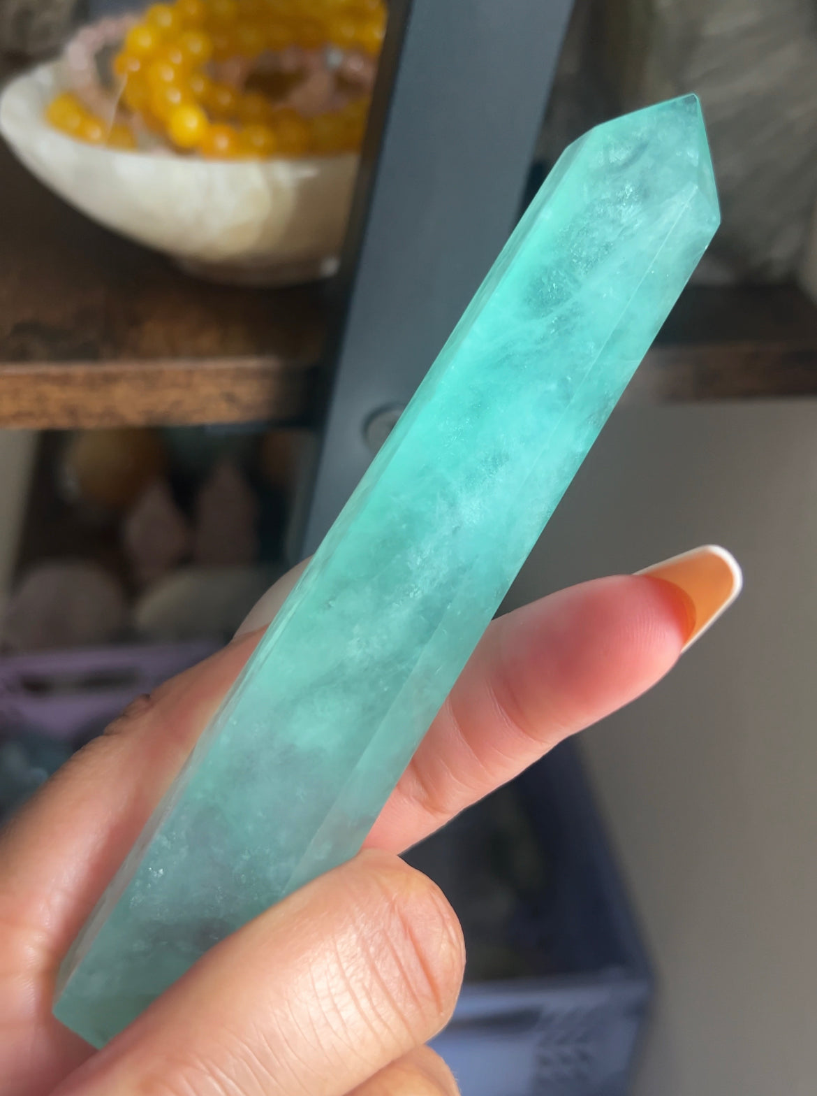 Green Fluorite Wand