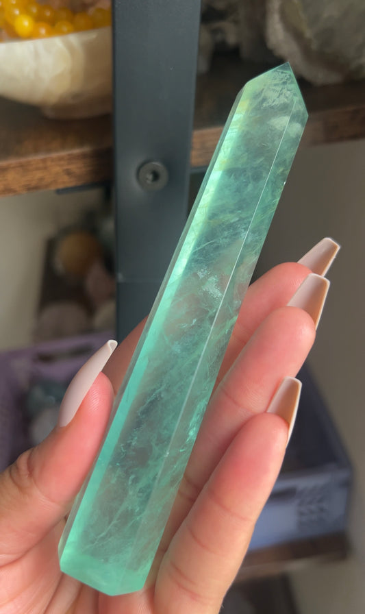 Green Fluorite Wand