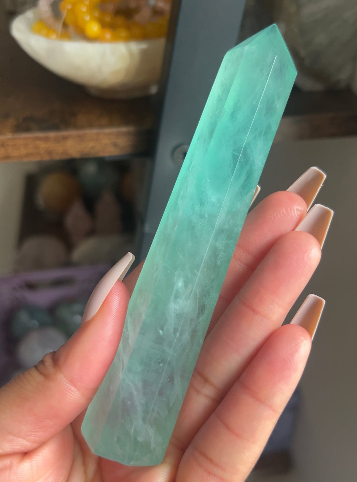 Green Fluorite Wand